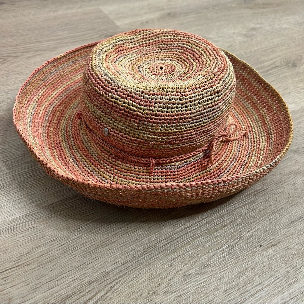 Helen Kaminski 100% Raffia Straw Multicolor Sun Hat - Picture 4 of 8